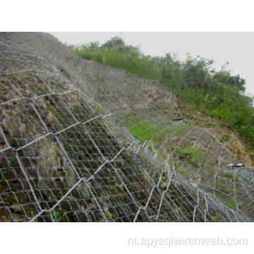 hellingsbescherming mesh netting stalen kabel gerold net